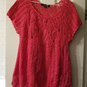 Coral color  crocheted top